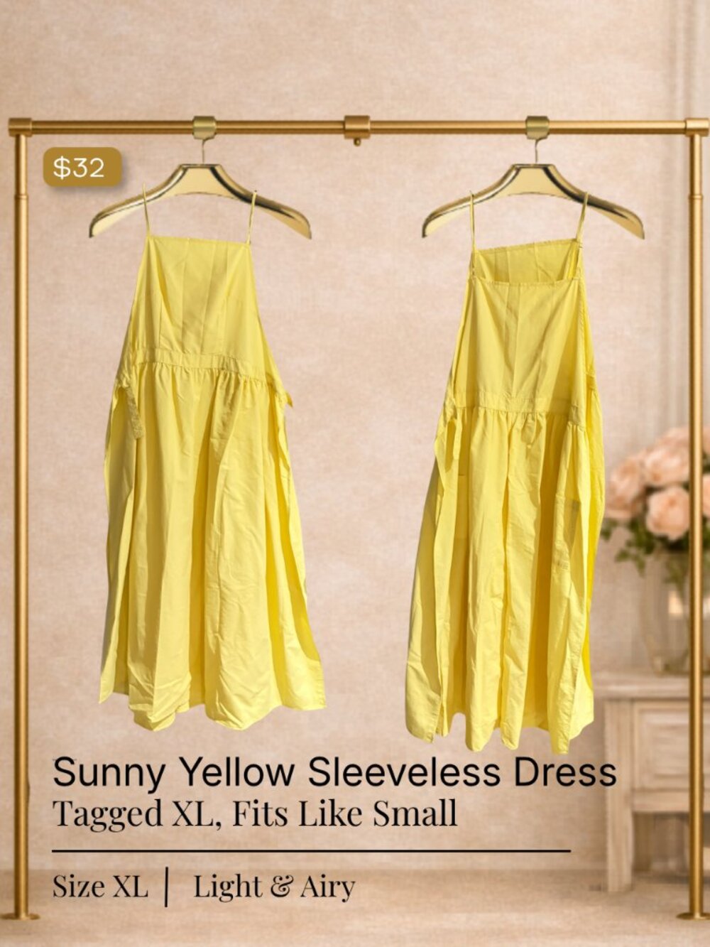 Sunny Yellow Sleeveless Dress